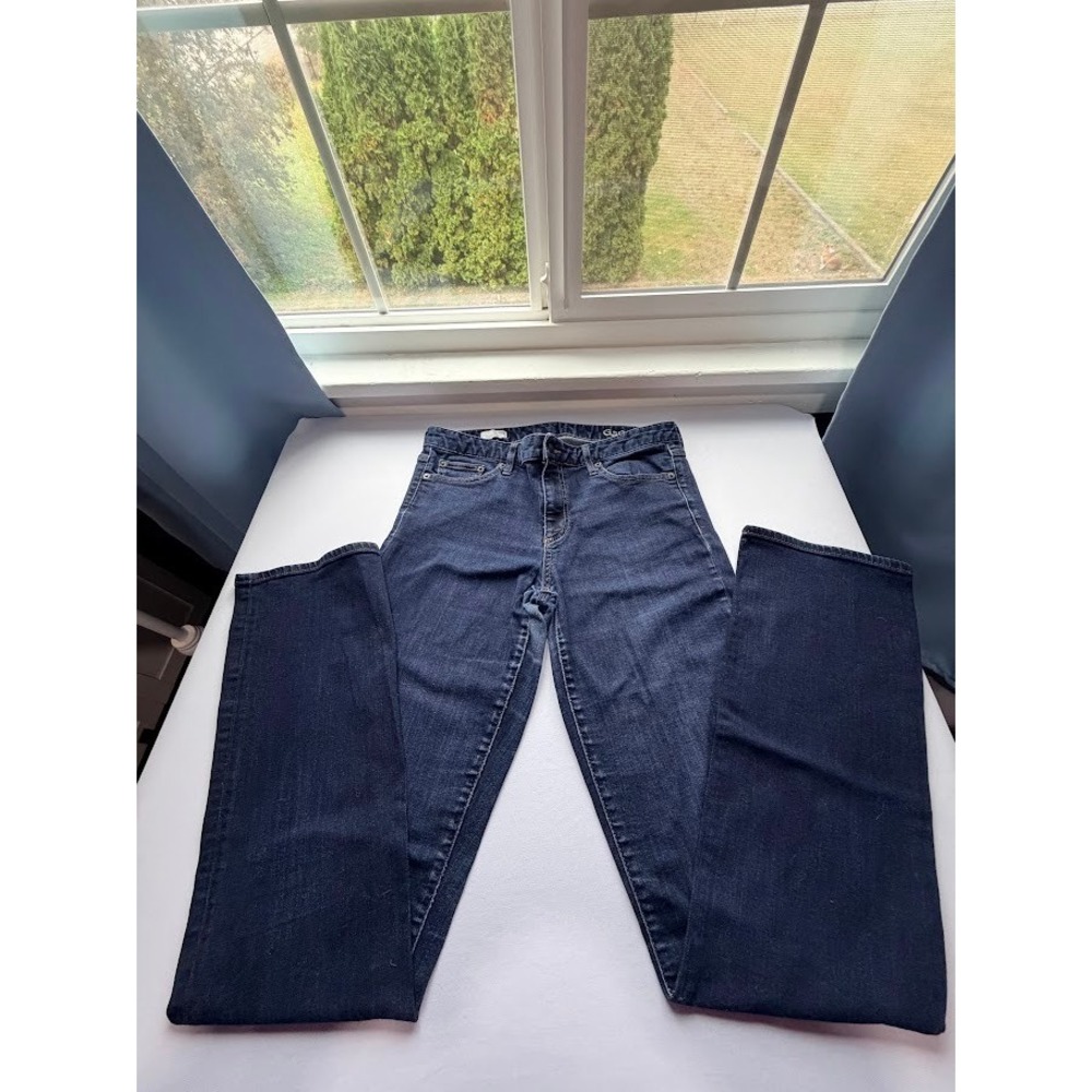 Gap 1969 Perfect Boot Jeans Dark Wash Denim Size 30 Tall 30t Bootcut Stretch